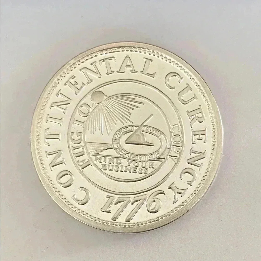.999 Silver Layered 1776 Continental Currency American Congress Tribute Coin